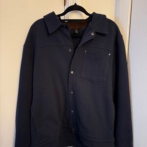 Banana Republic Navy Bomber Fleece Jacket